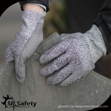 SRSAFETY geschnittene und chemikalienbeständige Pu-Handschuhe / Anti-Cut-Arbeitshandschuhe